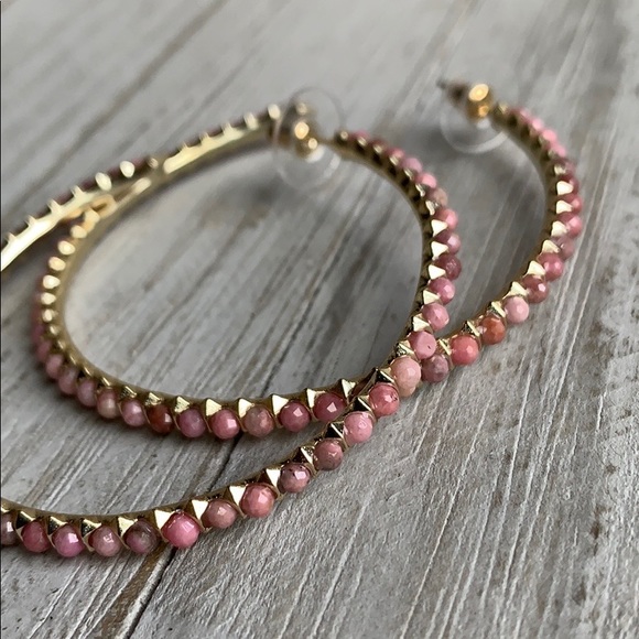 NEW Kendra Scott Pink Birdie Hoop Earrings - Picture 3 of 7